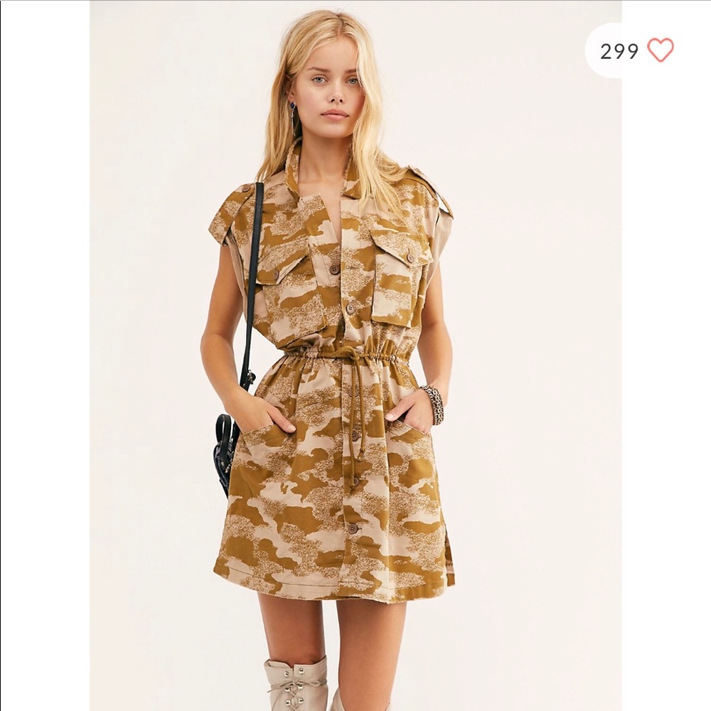 FP Sahara sunsets camo mini dress - Picture 1 of 5